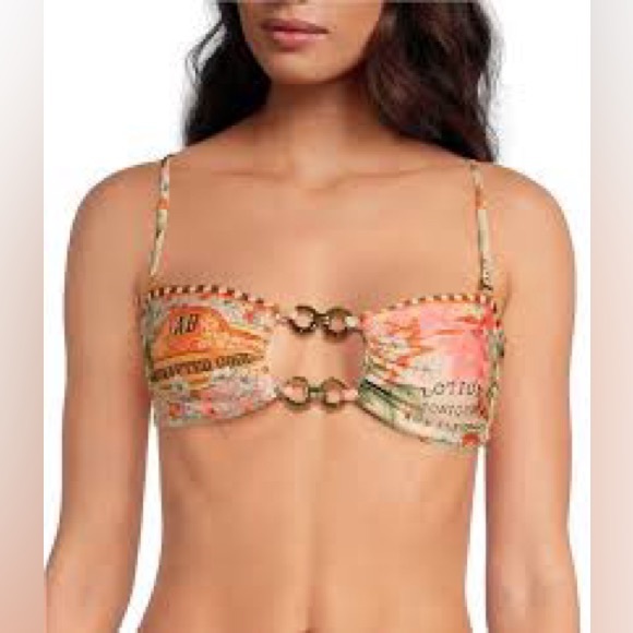 NWT Agua Bendita Lace Bandeau Bikini Top - Picture 6 of 8